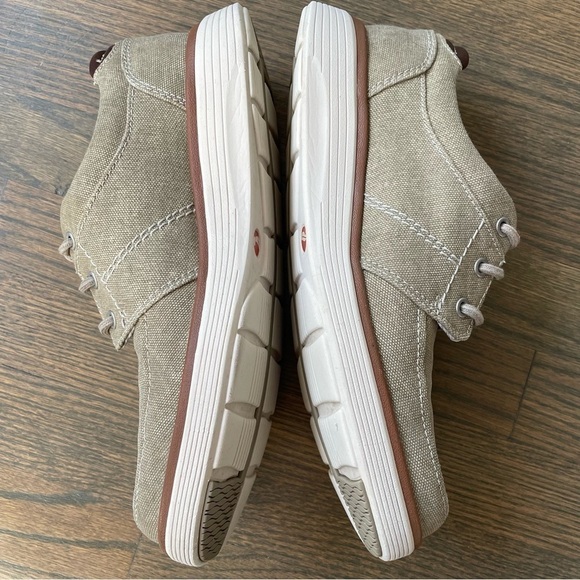 CLARKS UNSTRUCTED UN ADOBE FORM Lace Sand Textile Mens shoes size 9 - Picture 6 of 11